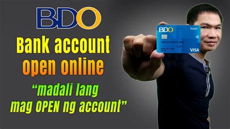 can you open a bdo account online